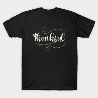 Thankful_light lettering T-Shirt